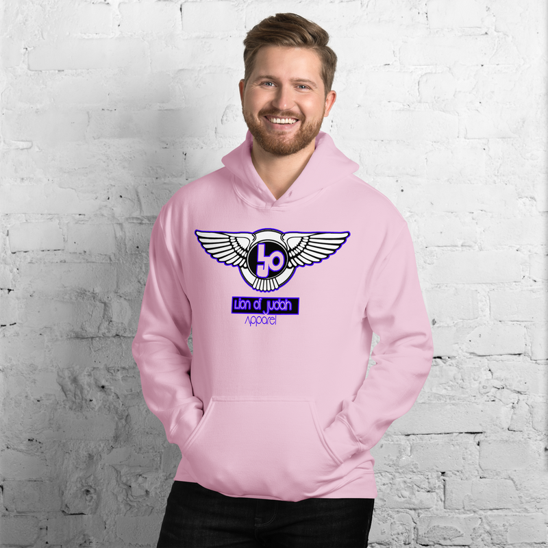 Lion Of Judah Wingz Blue logo Unisex Hoodie