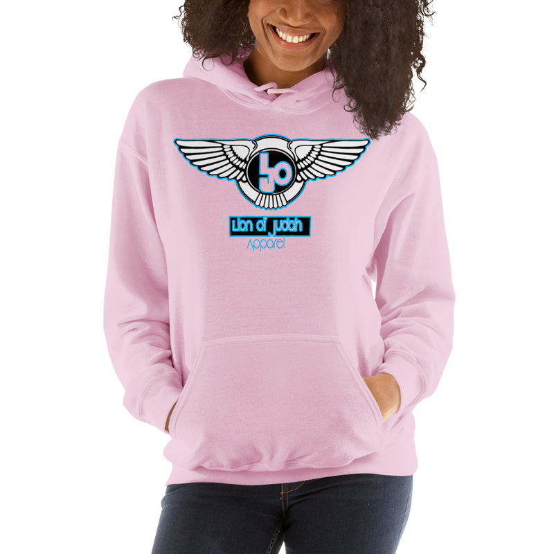 Lion Of Judah Baby Blue logo Unisex Hoodie