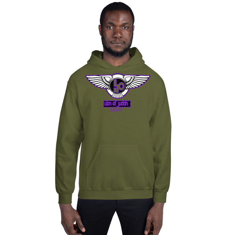 Lion Of Judah Wingz Purple logo Unisex Hoodie