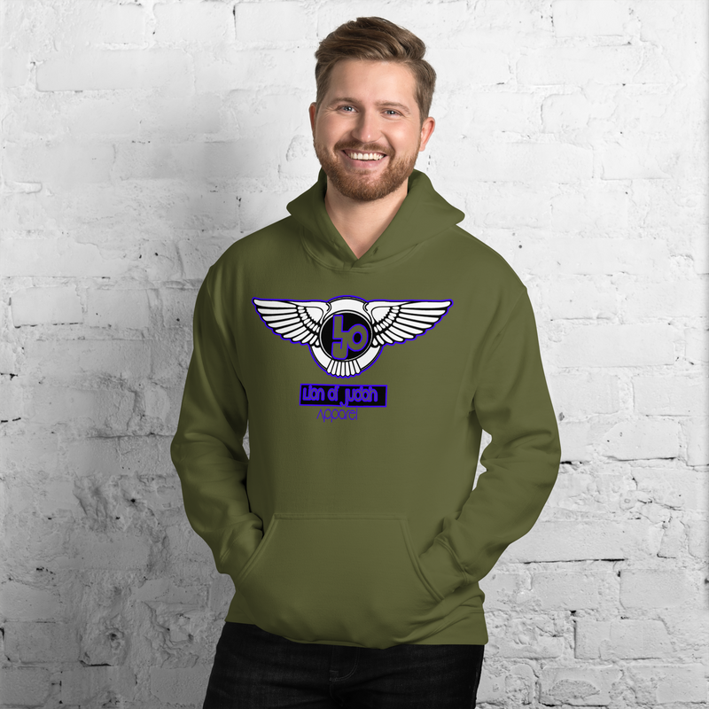 Lion Of Judah Wingz Blue logo Unisex Hoodie
