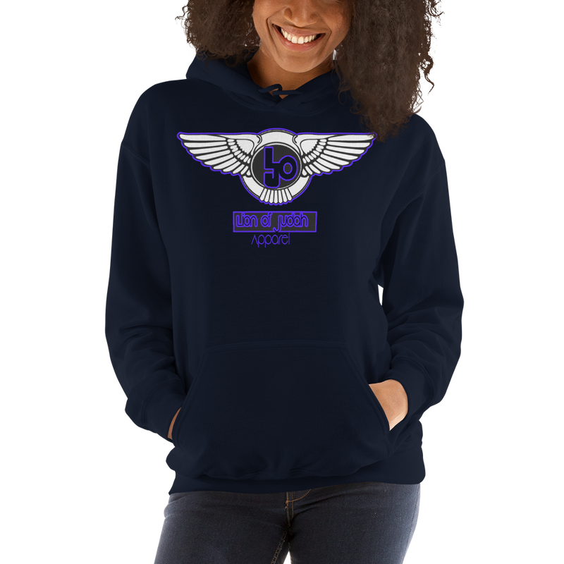 Lion Of Judah Wingz Blue logo Unisex Hoodie