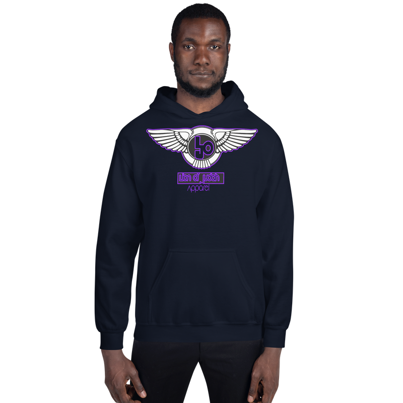 Lion Of Judah Wingz Purple logo Unisex Hoodie