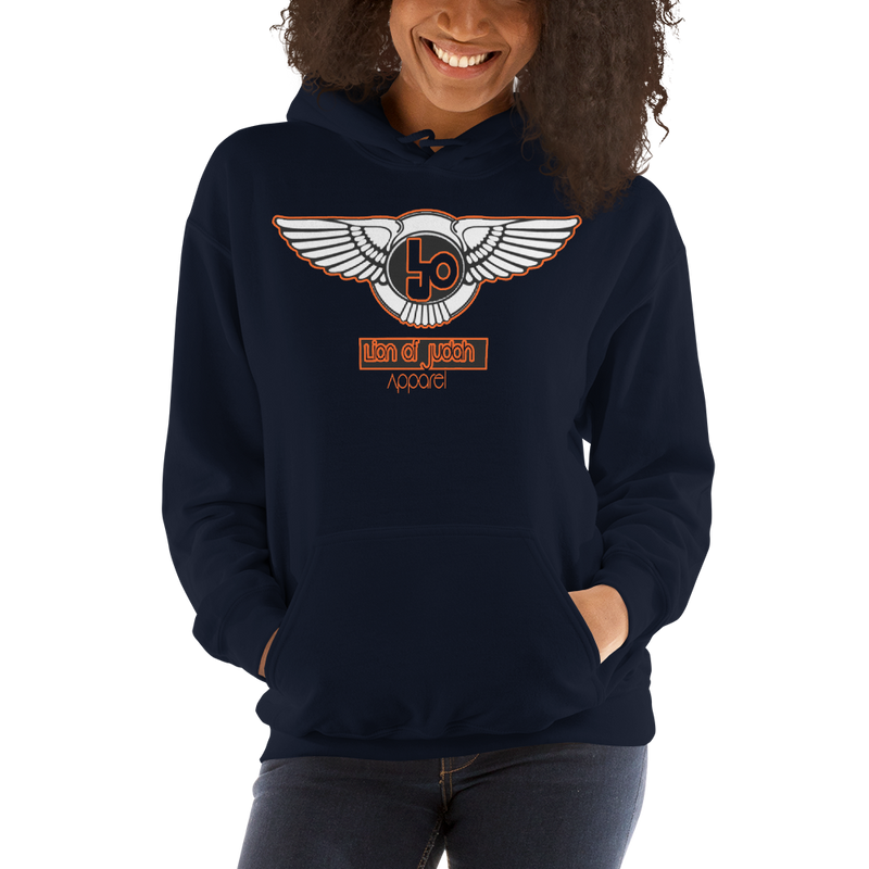 Lion Of Judah Orange Logo Unisex Hoodie