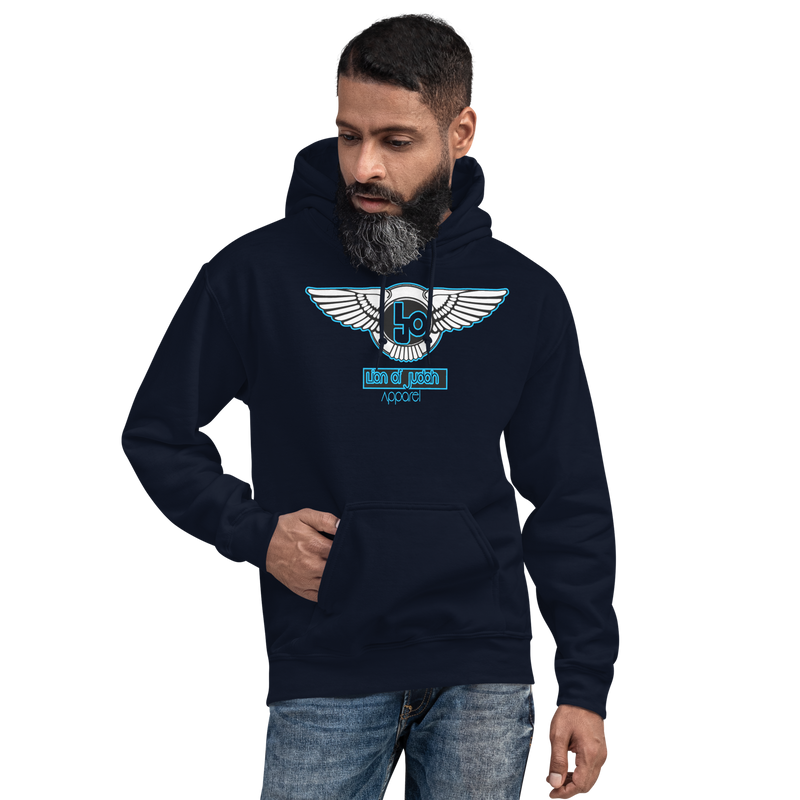 Lion Of Judah Baby Blue logo Unisex Hoodie