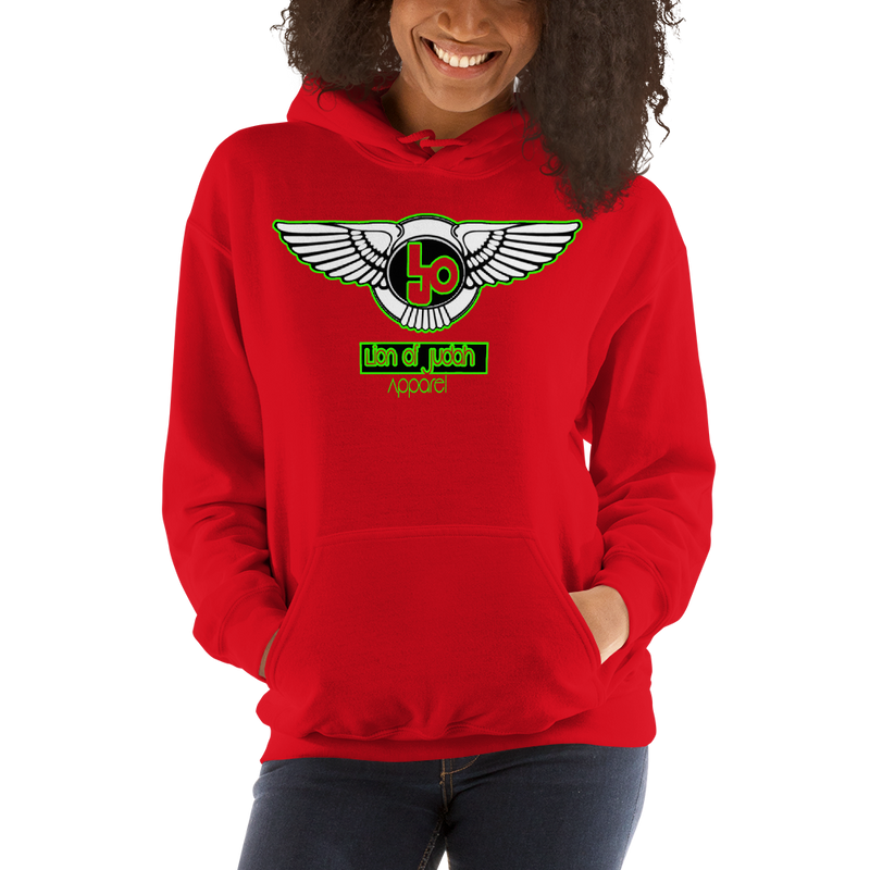 Lion Of Judah Wingz Green logo Unisex Hoodie