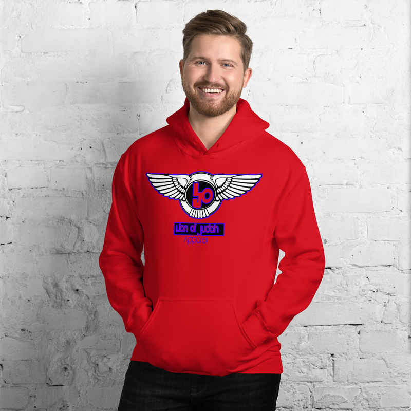 Lion Of Judah Wingz Blue logo Unisex Hoodie
