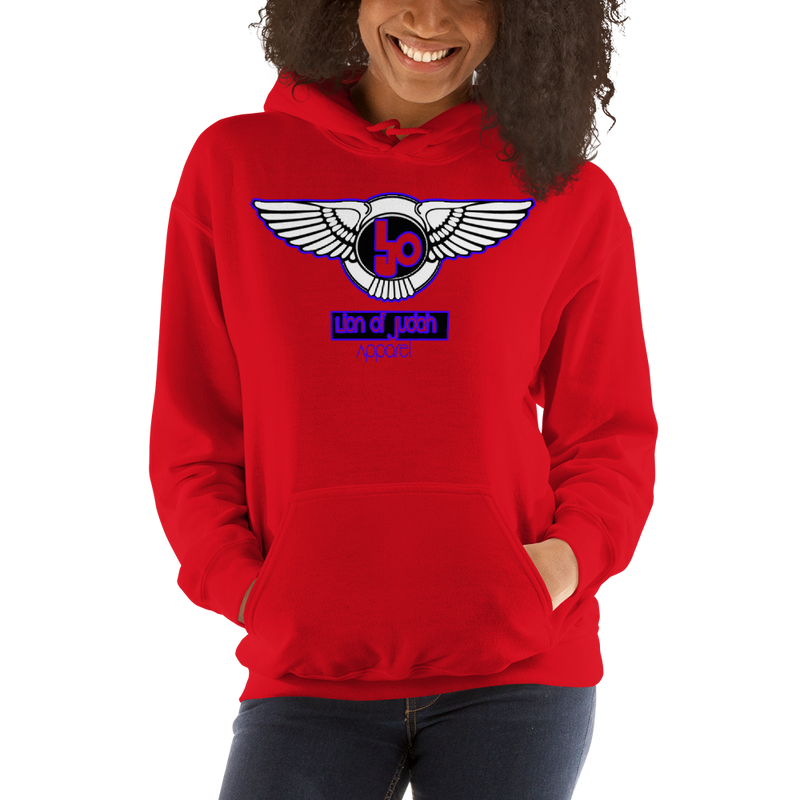 Lion Of Judah Wingz Blue logo Unisex Hoodie