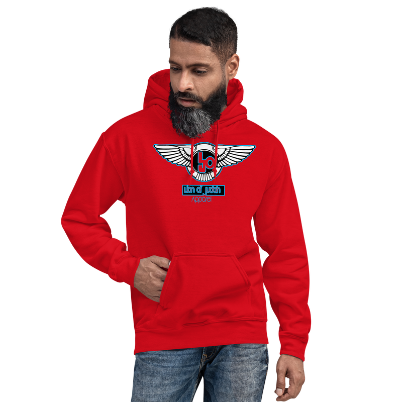 Lion Of Judah Baby Blue logo Unisex Hoodie