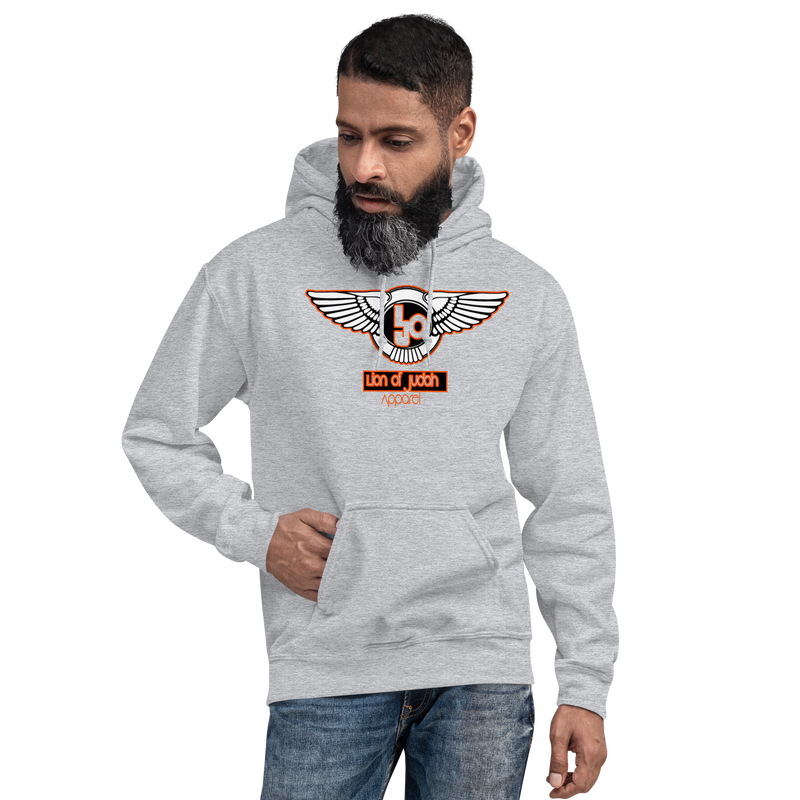Lion Of Judah Orange Logo Unisex Hoodie