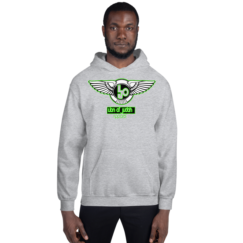 Lion Of Judah Wingz Green logo Unisex Hoodie