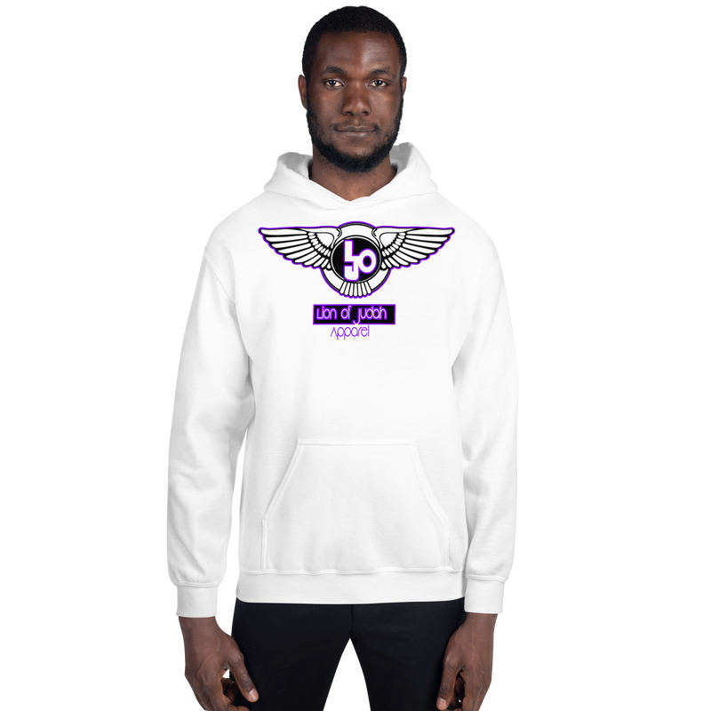 Lion Of Judah Wingz Purple logo Unisex Hoodie