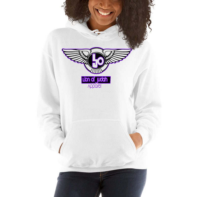 Lion Of Judah Wingz Purple logo Unisex Hoodie