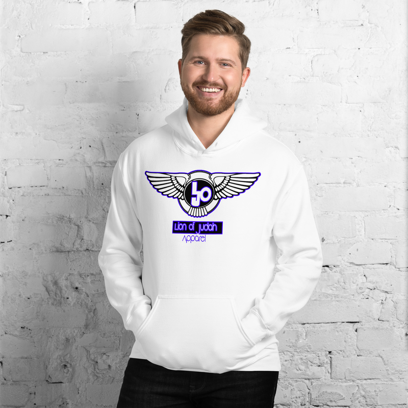 Lion Of Judah Wingz Blue logo Unisex Hoodie