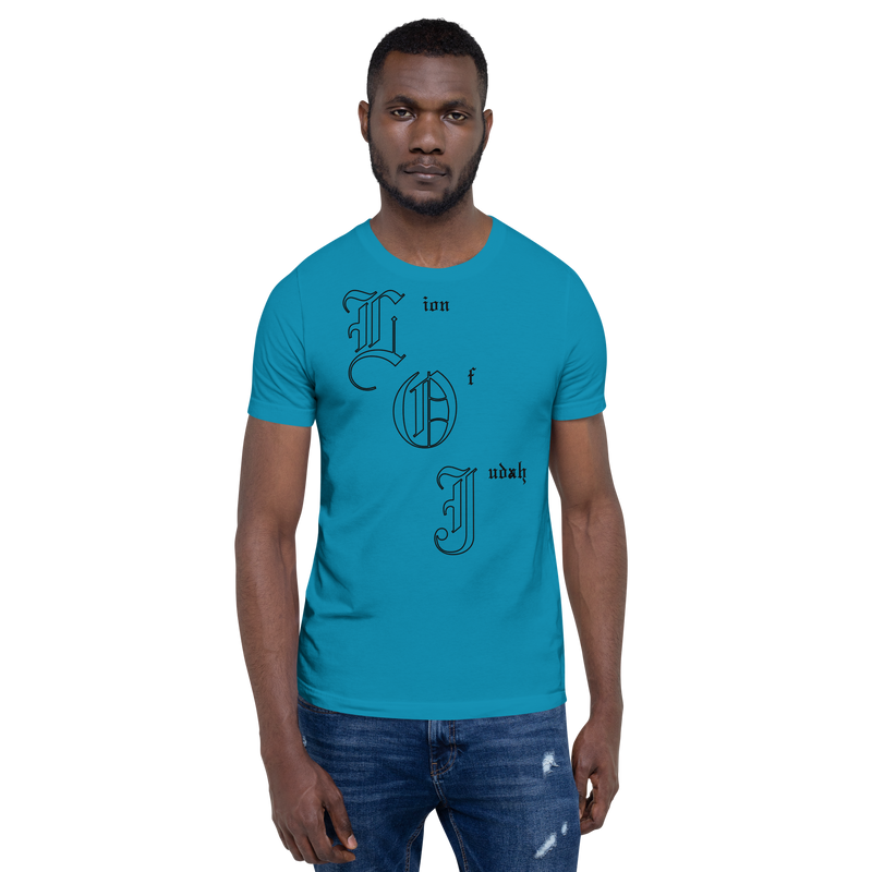 Lion Of Judah Letters Design Unisex t-shirt