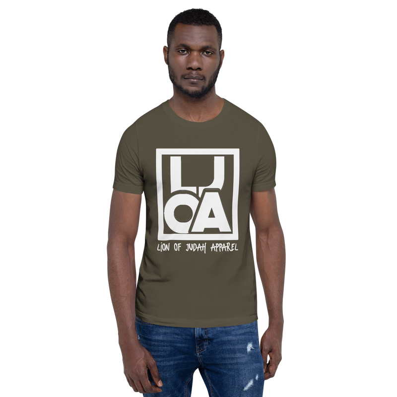 Lion Of Judah Apparel White new logo Unisex t-shirt