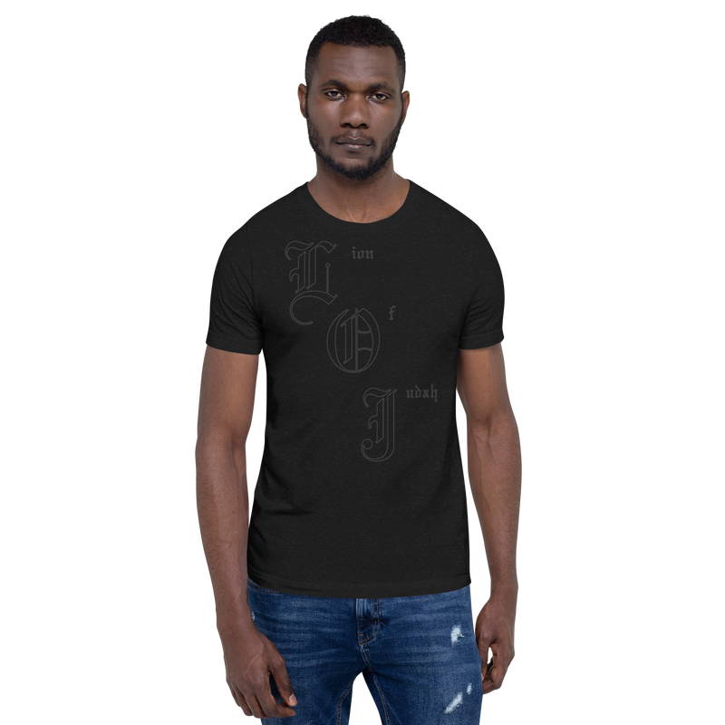 Lion Of Judah Letters Design Unisex t-shirt
