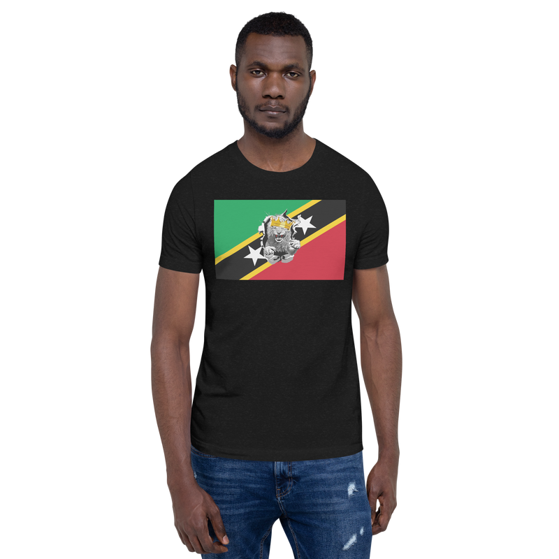 West Indian Lion of Judah St. Kitts And Nevis Flag Unisex t-shirt