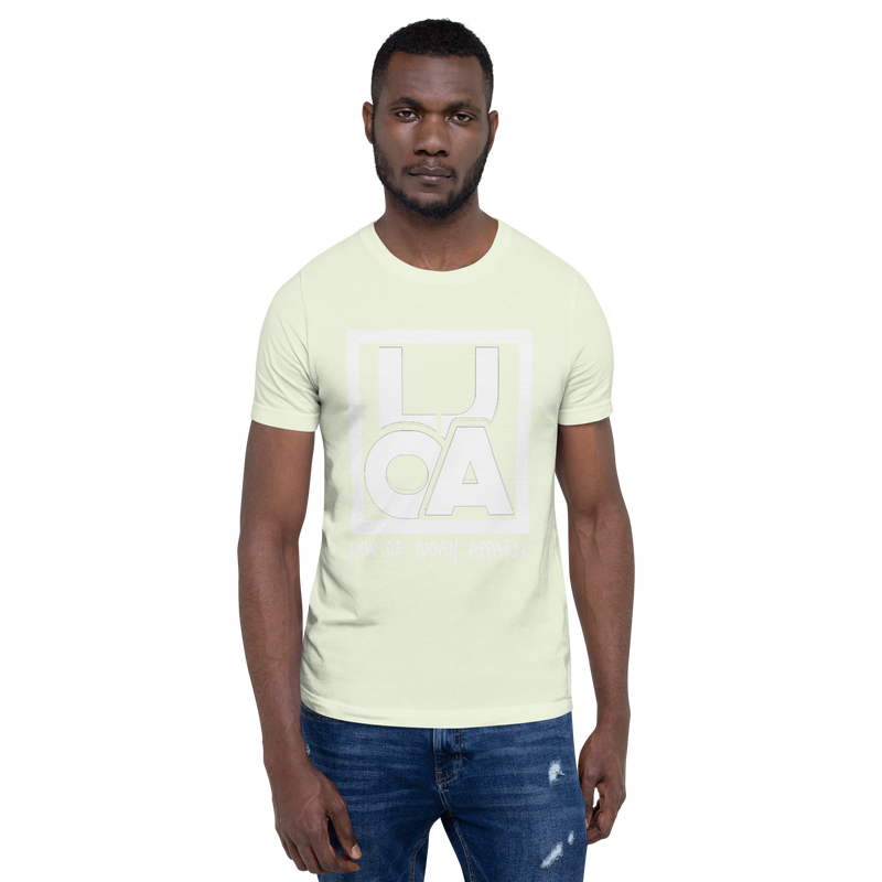 Lion Of Judah Apparel White new logo Unisex t-shirt