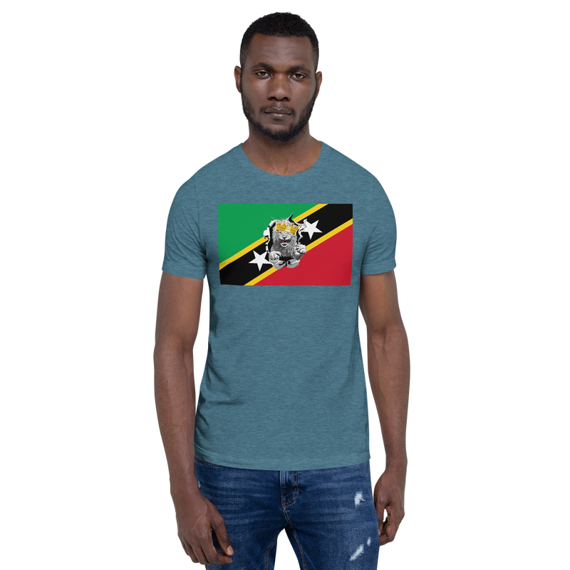 West Indian Lion of Judah St. Kitts And Nevis Flag Unisex t-shirt