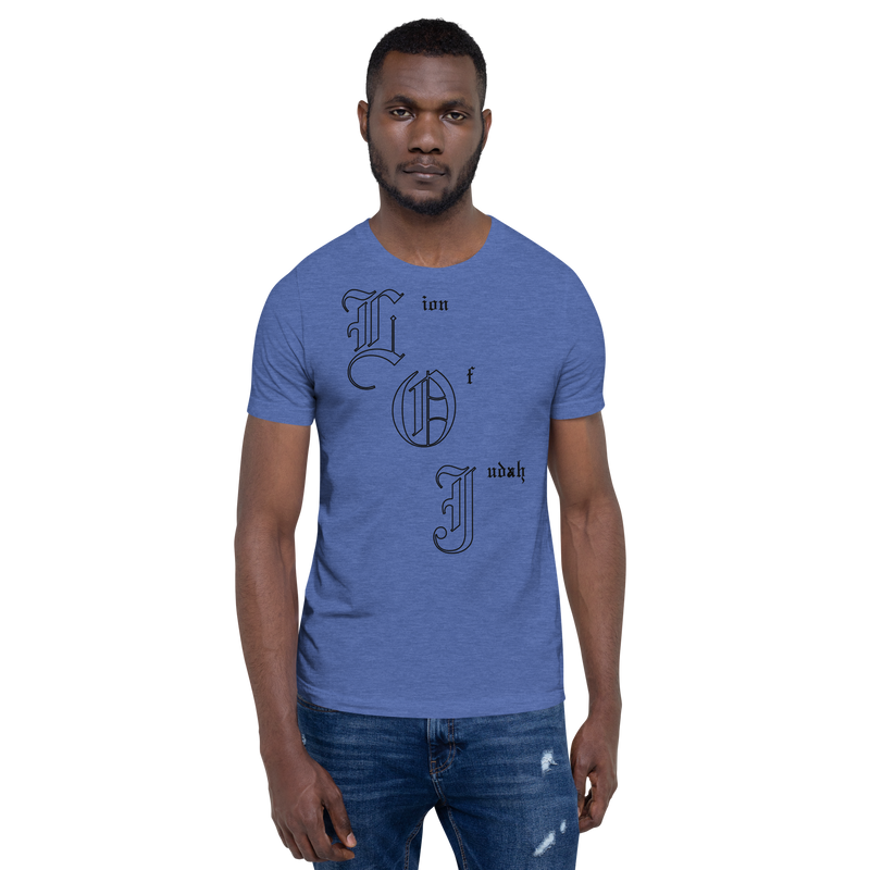 Lion Of Judah Letters Design Unisex t-shirt