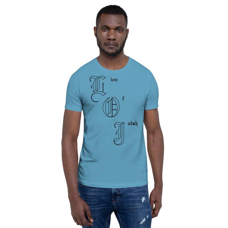 Lion Of Judah Letters Design Unisex t-shirt