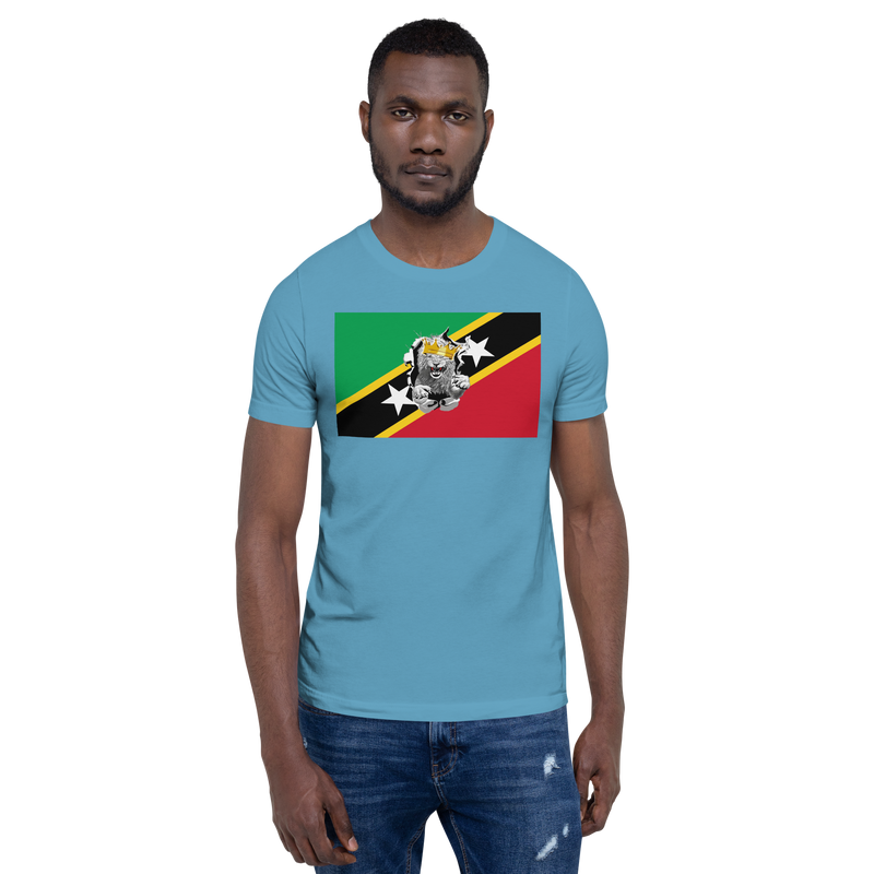 West Indian Lion of Judah St. Kitts And Nevis Flag Unisex t-shirt