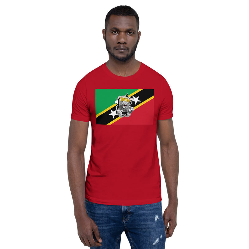 West Indian Lion of Judah St. Kitts And Nevis Flag Unisex t-shirt