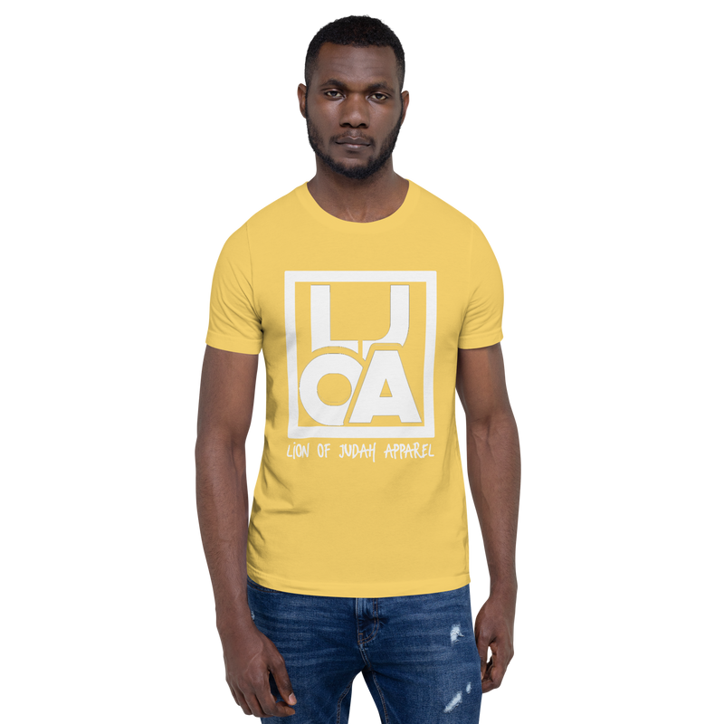 Lion Of Judah Apparel White new logo Unisex t-shirt