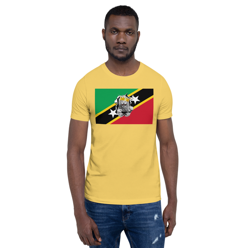 West Indian Lion of Judah St. Kitts And Nevis Flag Unisex t-shirt