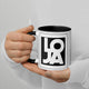 Lion Of Judah Apparel Black Logo Mug with Color Inside