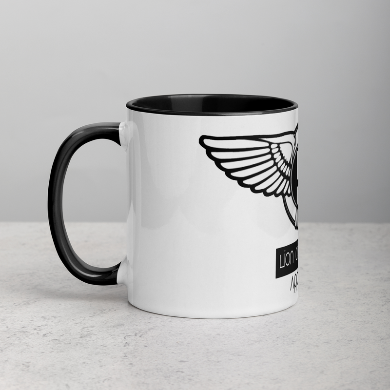Lion Of Judah Black Logo Mug with Color Inside