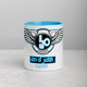 Lion Of Judah Baby Blue Logo Mug with Color Inside