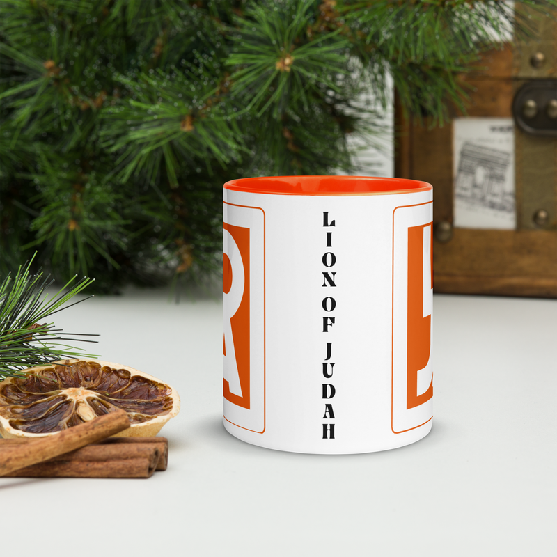 Lion Of Judah Apparel Texas Longhorn Orange Logo Mug with Color Inside