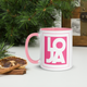 Lion Of Judah Apparel Pink Logo Mug with Color Inside