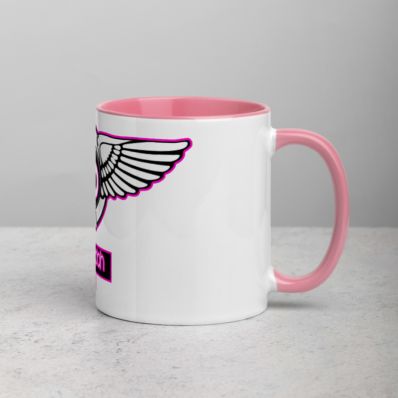 Lion Of Judah Pink Logo Mug with Color Inside