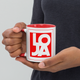 Lion Of Judah Apparel Fire Engine Red Logo Mug with Color Inside
