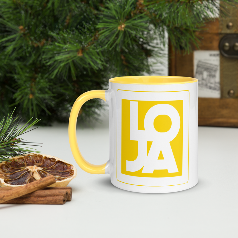 Lion Of Judah Apparel High Energy bright Sun Star Yellow Logo Mug with Color Inside