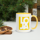 Lion Of Judah Apparel High Energy bright Sun Star Yellow Logo Mug with Color Inside