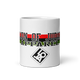 Lion Of Judah Apparel Branding Tag White glossy mug