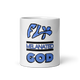 Fly Melanated God White glossy mug
