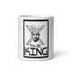 X The King White glossy mug