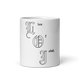 Lion Of Judah letters White glossy mug