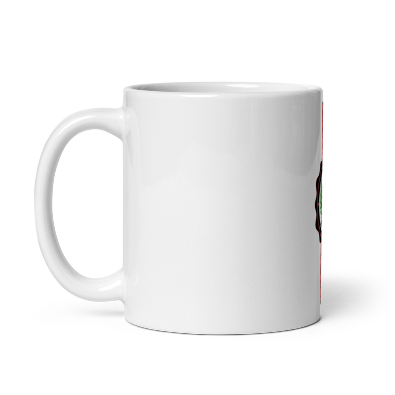 Lion of Judah God White glossy mug