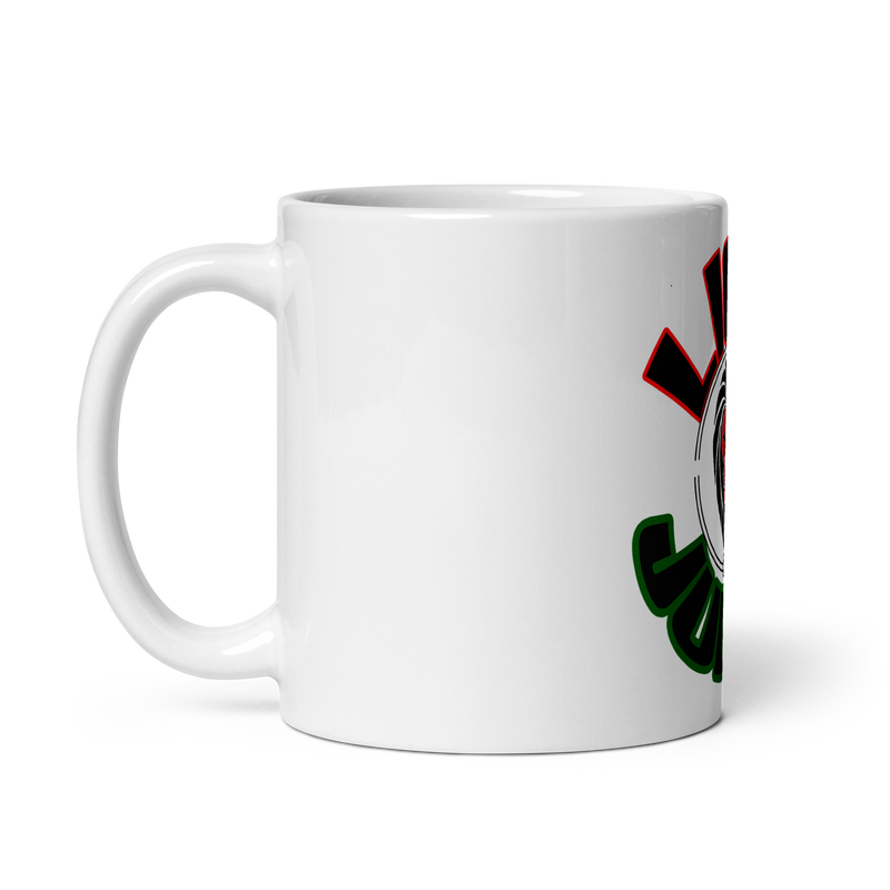 Lion Of Judah Design White glossy mug