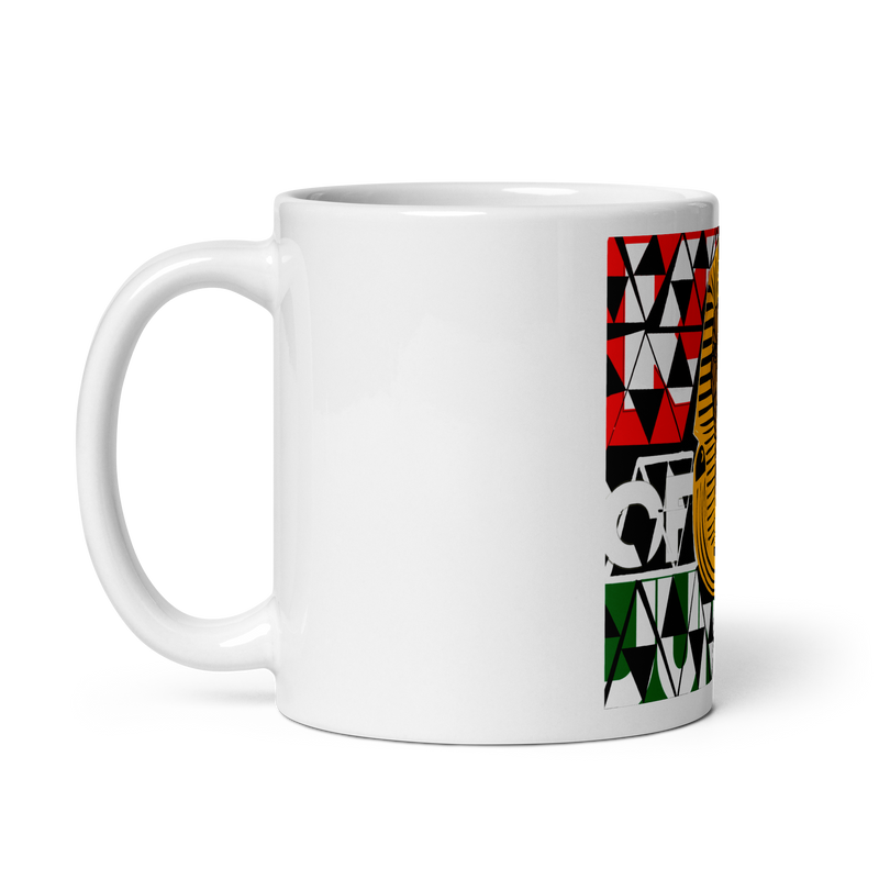 King of the Jungle White glossy mug