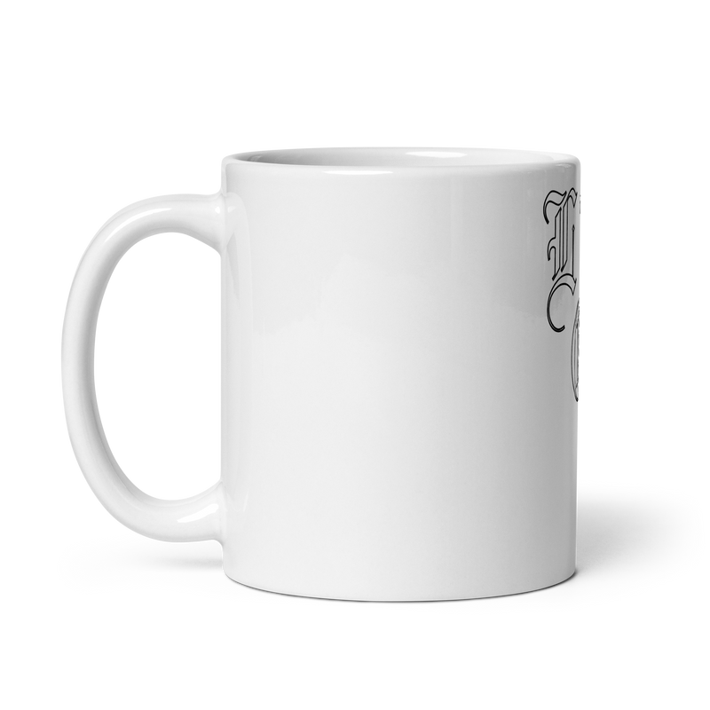 Lion Of Judah letters White glossy mug