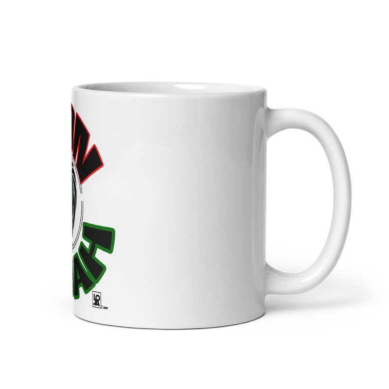 Lion Of Judah Design White glossy mug