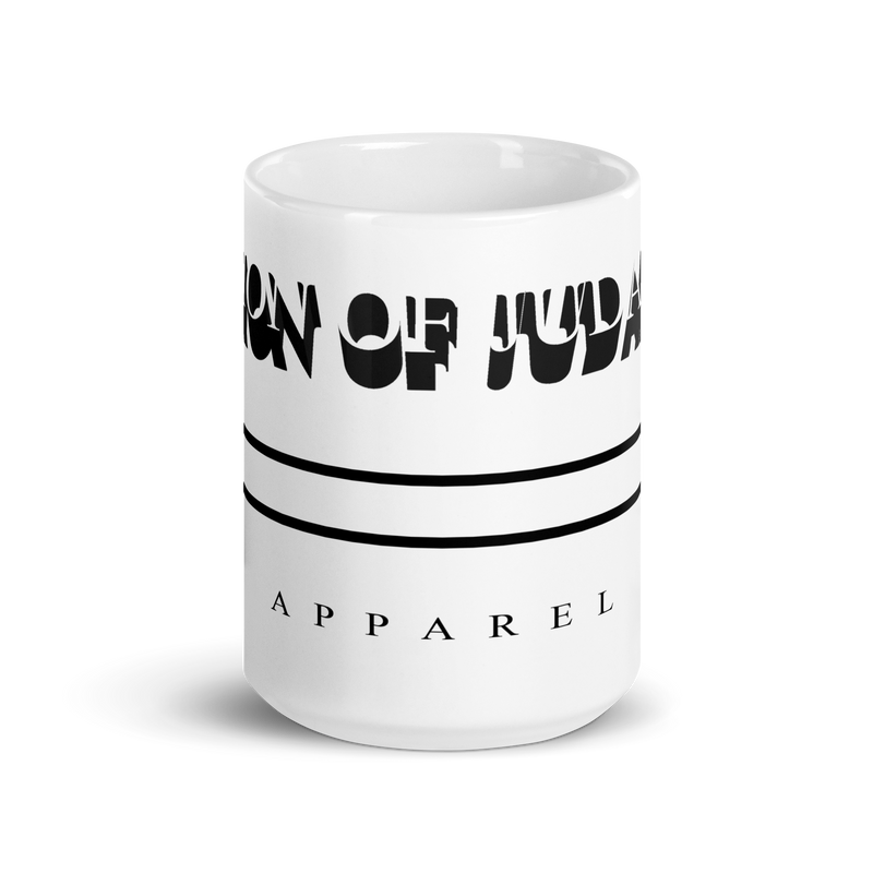 Lion Of Judah Brand White glossy mug