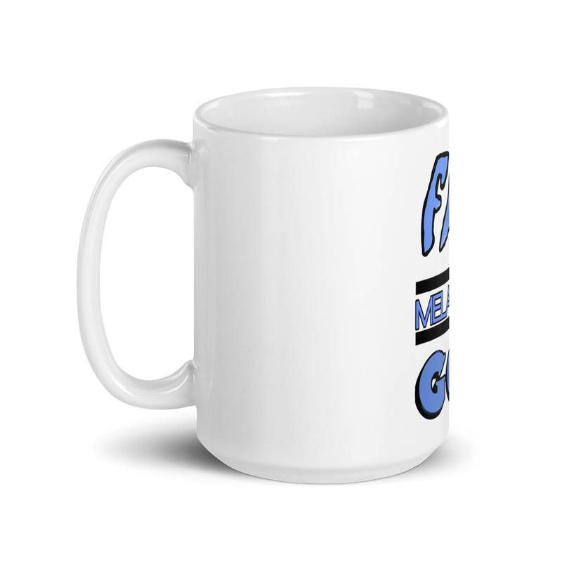 Fly Melanated God White glossy mug