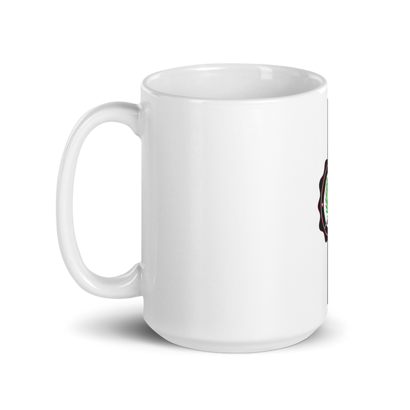 Lion of Judah God White glossy mug